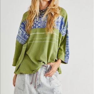 Free People Boho slouchy shirt